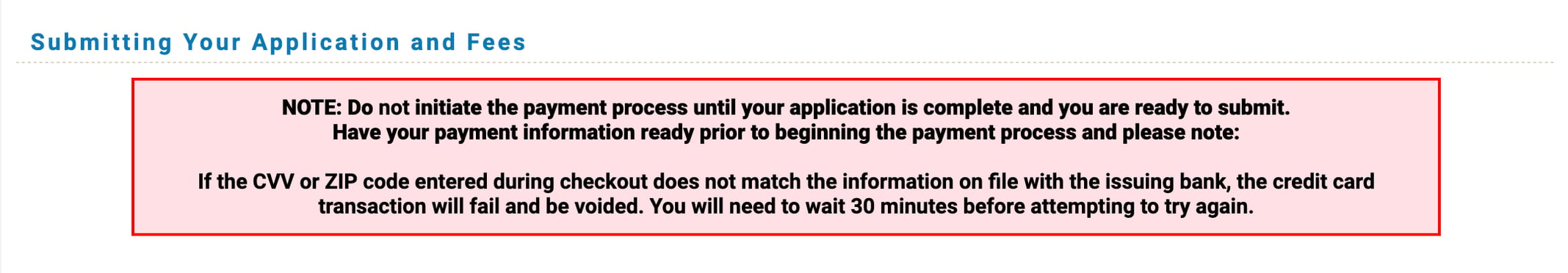 TMDSAS Application Guide - Payment
