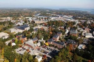 Ariel view of the University of New England campus.