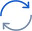arrows in circle icon