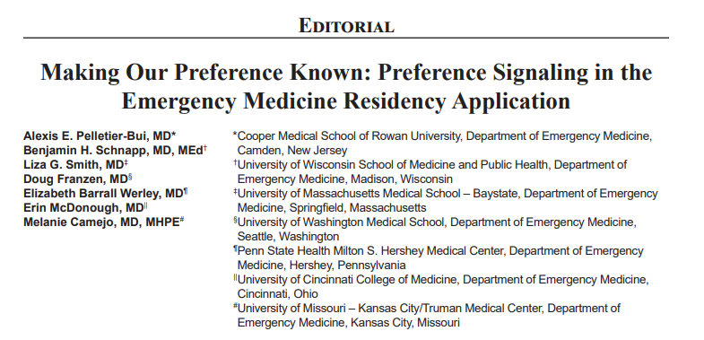 Editorial on Program Signaling