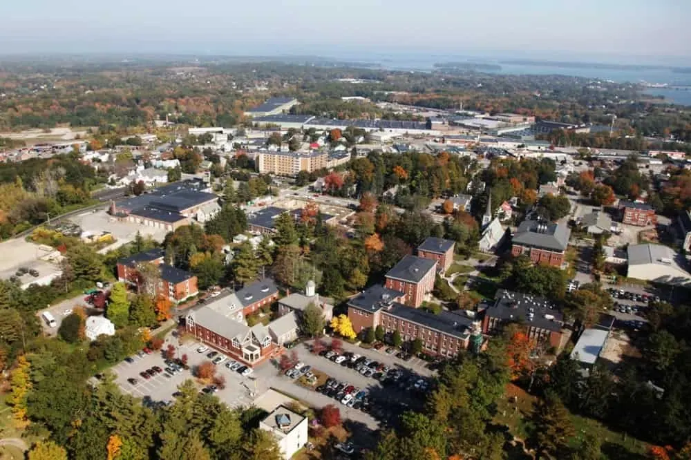 Ariel view of the University of New England campus.