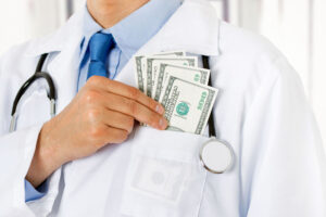 Doctor with a white coat