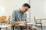 Person taking the MCAT