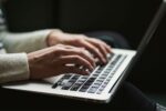 High School student writing a college application essay