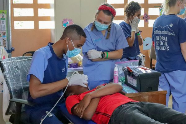 Medical Brigade in Panama: Examining a Patient